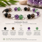 Mulank 4 Numerology Bracelet – Black Tourmaline, Smoky Quartz, Clear Quartz, Amethyst & Green Aventurine
