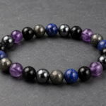 Mulank 8 Crystal Bracelet – Amethyst, Lapis Lazuli, Hematite & Black Tourmaline